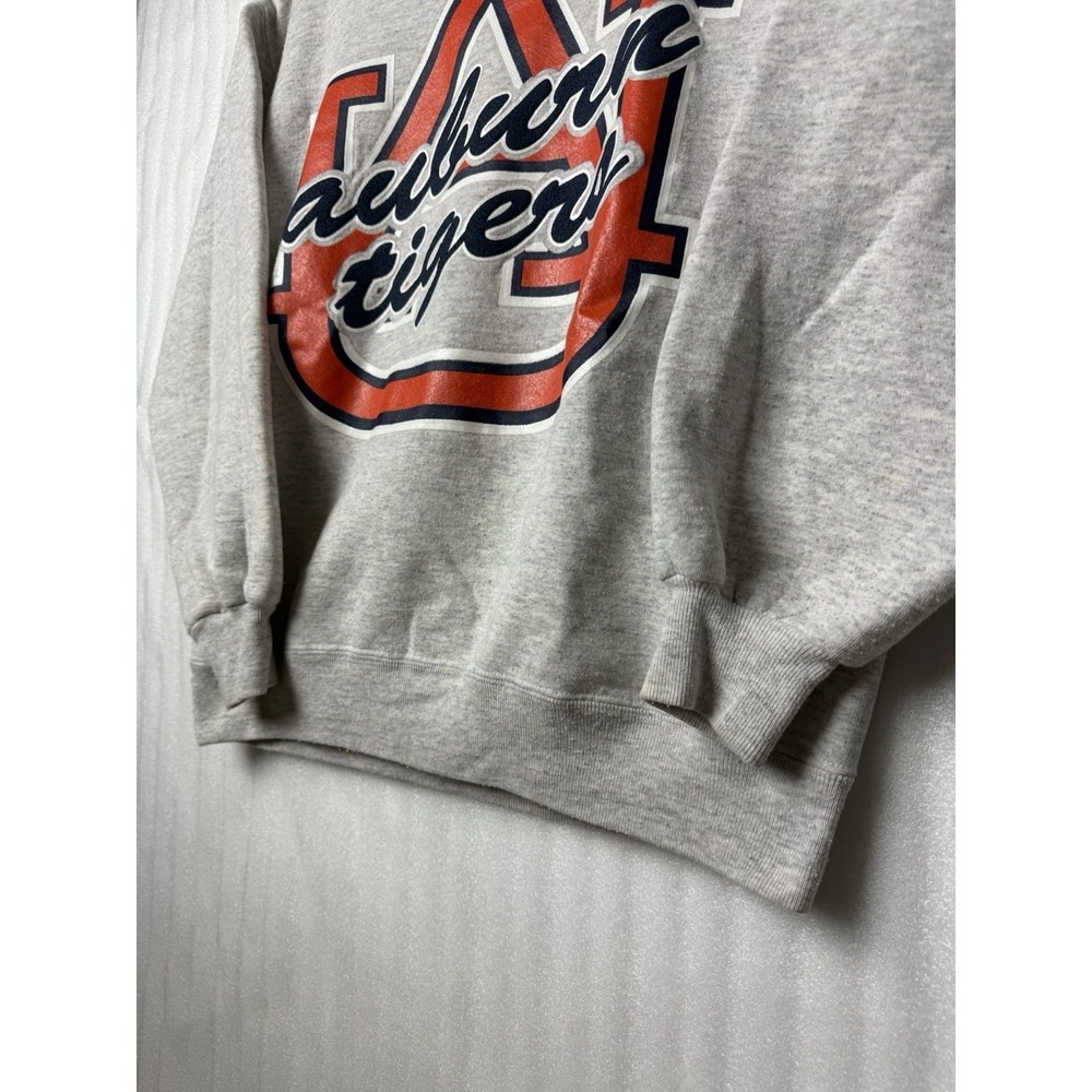 Vintage 90s Auburn University Tigers Alabama Crewneck Pullover Puff Print Sz. L - Picture 7 of 13